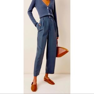 Vince High-Rise Cropped Silk Pants